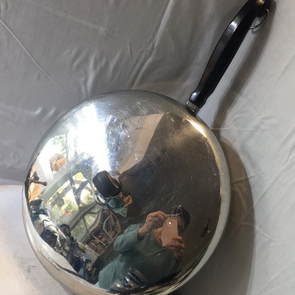 Farberware aluminum clad stainless vintage 10”fry pan